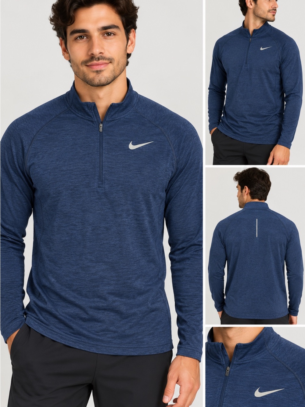 Nike Men’s Navy Blue Quarter-Zip Performance Pullover